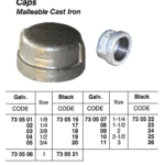 730510 CAP,SCREWED,MALLEABLECASTIRON,GALV,2-1/2