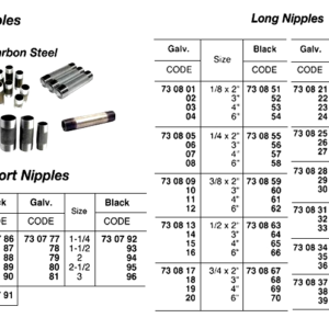 730886 LONGNIPPLE,SCREWED,CARBONSTEEL,BLACK,2-1/2x6"
