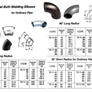 731114 STEELBUTT-WELDINGELBOW,SGP,45DEG,LONGRADIUS,250A