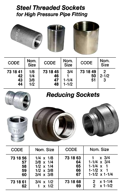 731841 STEELTHREADEDSOCKET,H.P.1/8