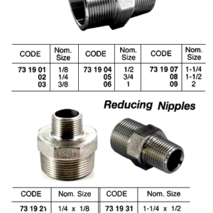 731931 STEELTHREADEDHEXAGONREDUCINGNIPPLE,H.P.1-1/4x1/2