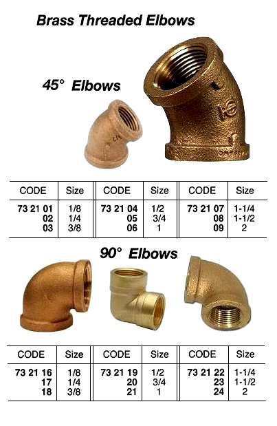 732109 BRASSTHREADEDELBOW,45DEG,2