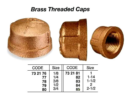 732179 BRASSTHREADEDCAP,1/2