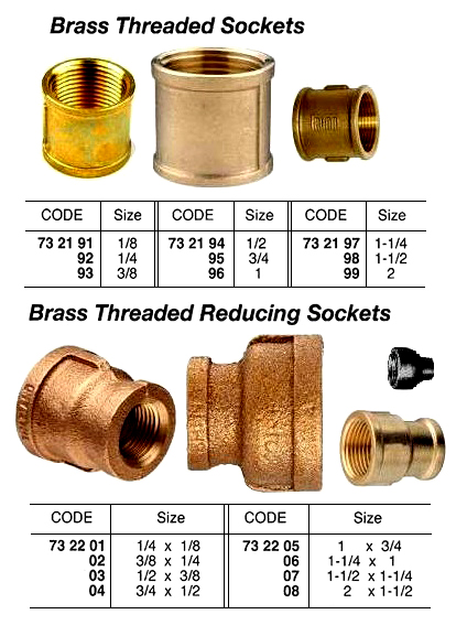 732208 BRASSTHREADEDREDUCINGSOCKET,2x1-1/2