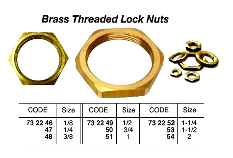 732250 BRASSTHREADEDLOCKNUT,3/4
