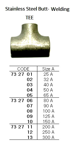 732701 ST.STEELBUTT-WELDINGTEE,SCH-10,25A