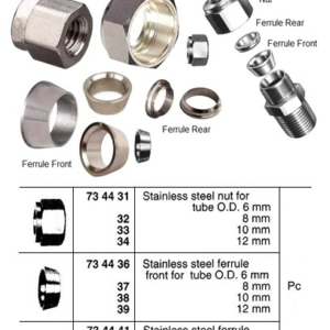 734433 ST.STEELFLARELESSNUTFORTUBEFITTING,10MM