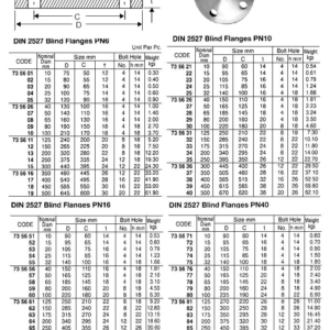 735624 DIN2527CARONSTEELBLINDFLANGE,PN10,DIA:25MM