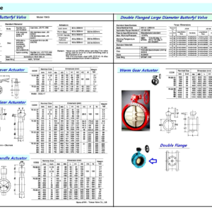 752258 MODEL700EBUTTERFLYVALVES,DOUBLEFLANGELARGEDIAMETERWATERTY,WORMGEARACTUREATE,44"1100MM