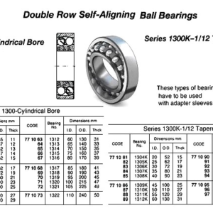771064 BALLBEARING,DOUBLEROWDEEPGROOVE,CYLINDRICALBORETY,NO.1313