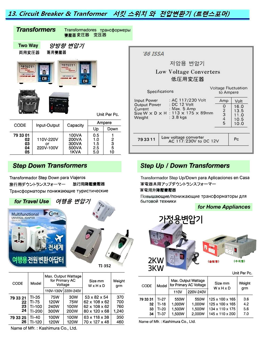 793322 STEPDOWNTRANSFORMERFORTRAVELUSE,TI-75