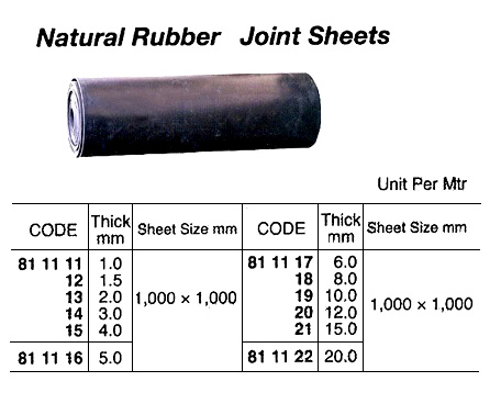 811121 NATURALRUBBERJOINTSHEET,15x1000x1000MM