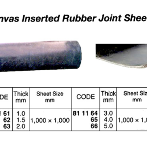 811165 CANVASINSERTIONRUBBERJOINTSHEET,4.0x1000x1000MM
