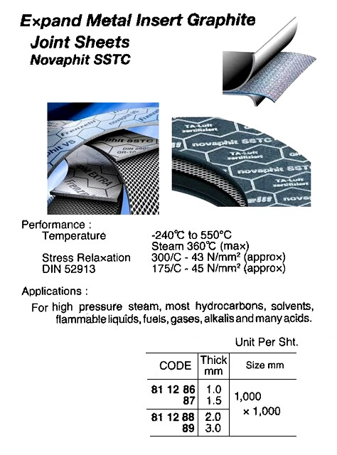 811286 EXPANDMETALINSERTGRAPHITEJOINTSHEET,NOVAPHITSSTC,1.0Tx1000x1000MM