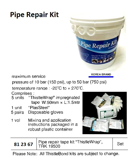 812367 PIPEREPAIRKIT,THISTLEWRAP,TRK19500