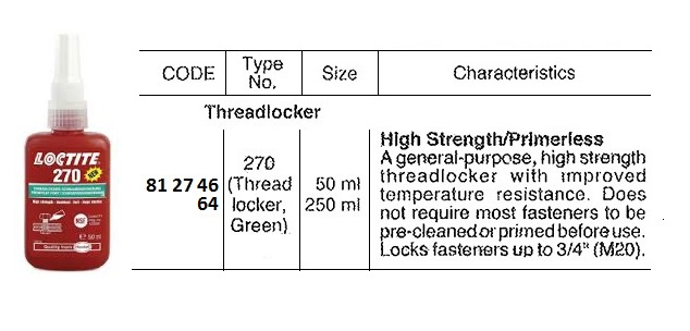 812764 LOCTITENO.270THREADLOCKER,GREEN,250ML