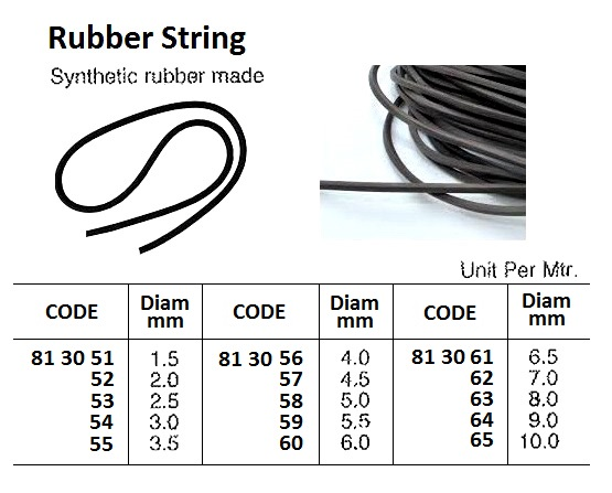 813051 RUBBERSTRING,1.5MMDIAM
