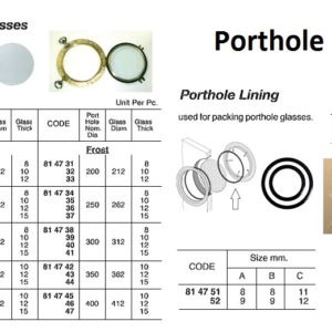 814709 PORTHOLEGLASS,CLEAR312MMDIAMx10MMTHICK