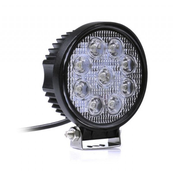 9 Ledli Yuvarlak Projektör Lamba 10-30V 27W (Beyaz)