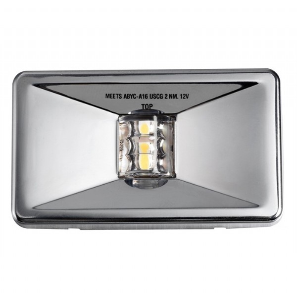 Dikdörtgen Kıç Feneri, Krom Kapaklı, Led 12V