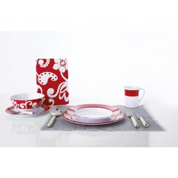 Gimex High-Line Sierra Red 20 Parça Melamin Yemek Takımı