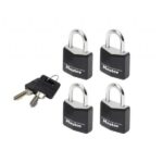 Master Lock 9120 Siyah Vinyl Kaplama Kelepçe 20mm 4 Adet